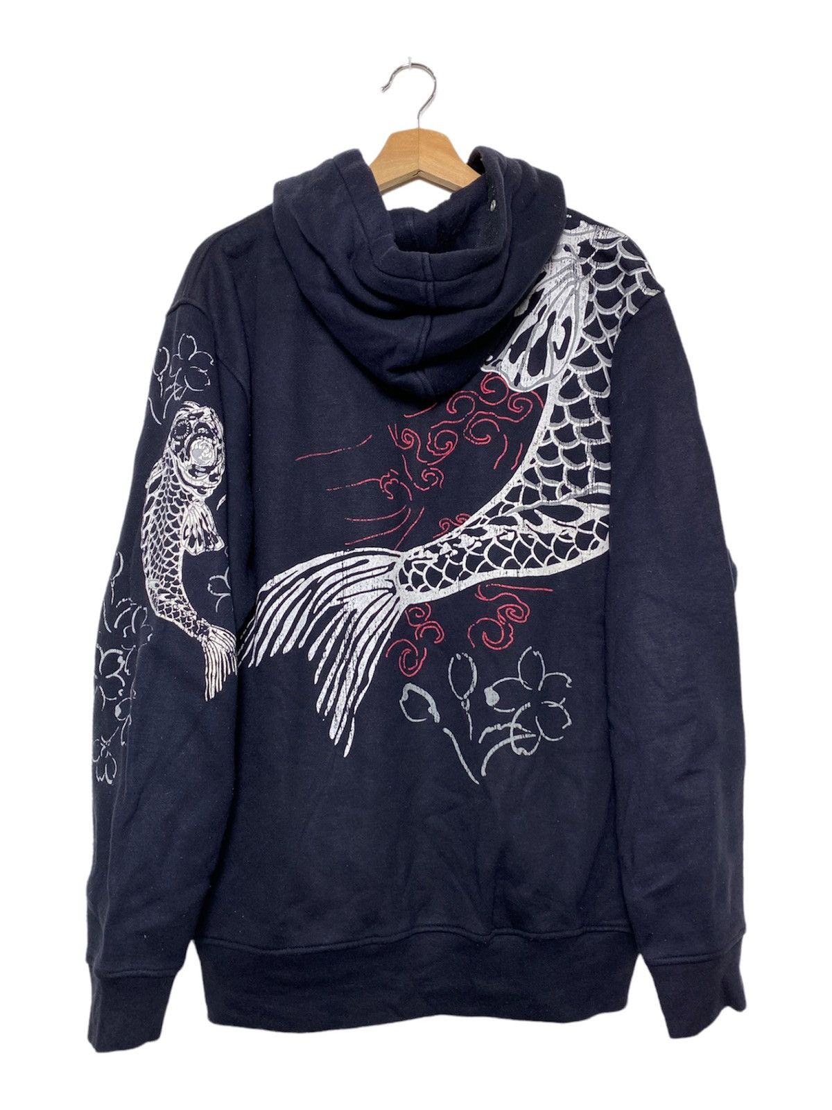 Japanese Brand Vintage Koi Sukajan Hoodies Size US XL / EU 56 / 4 - 2 Thumbnail
