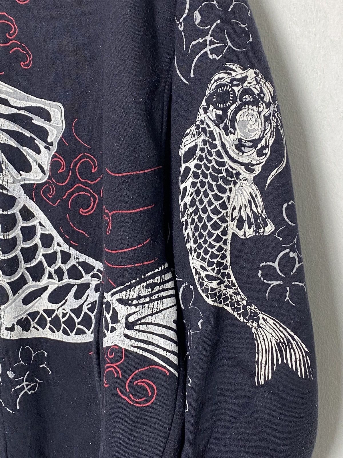 Japanese Brand Vintage Koi Sukajan Hoodies Size US XL / EU 56 / 4 - 4 Thumbnail