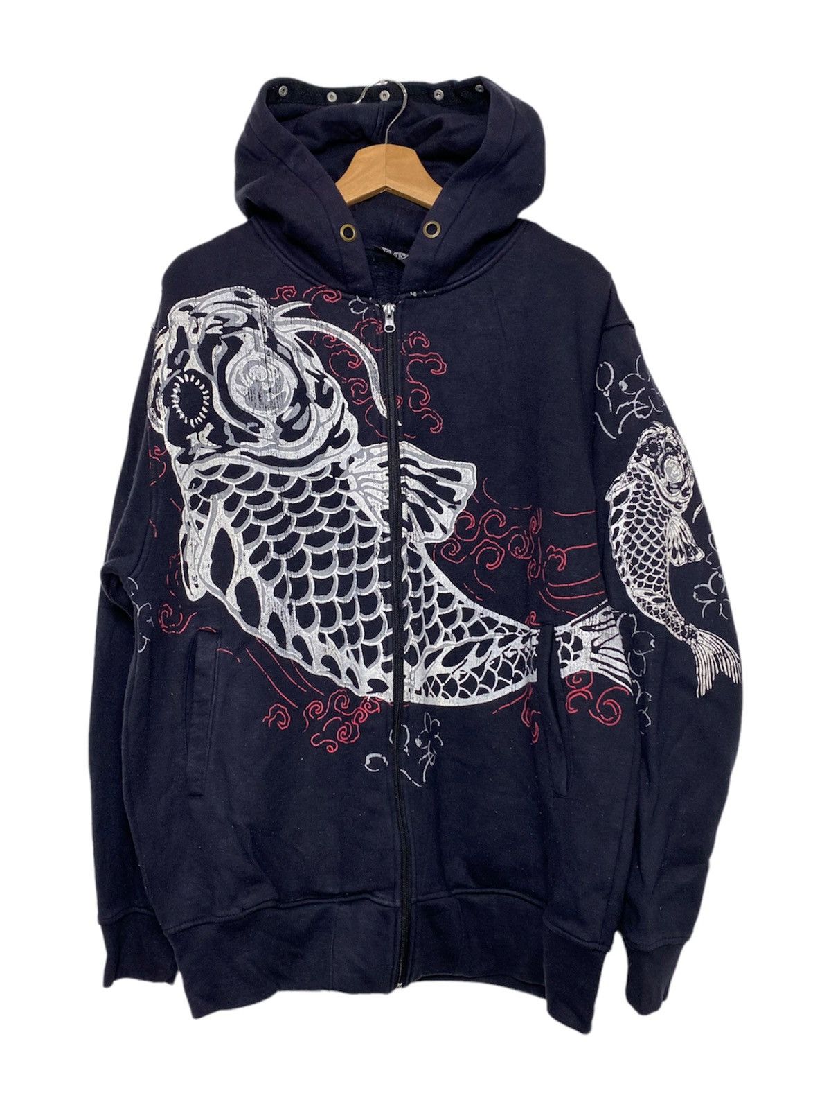 Japanese Brand Vintage Koi Sukajan Hoodies Size US XL / EU 56 / 4 - 1 Thumbnail