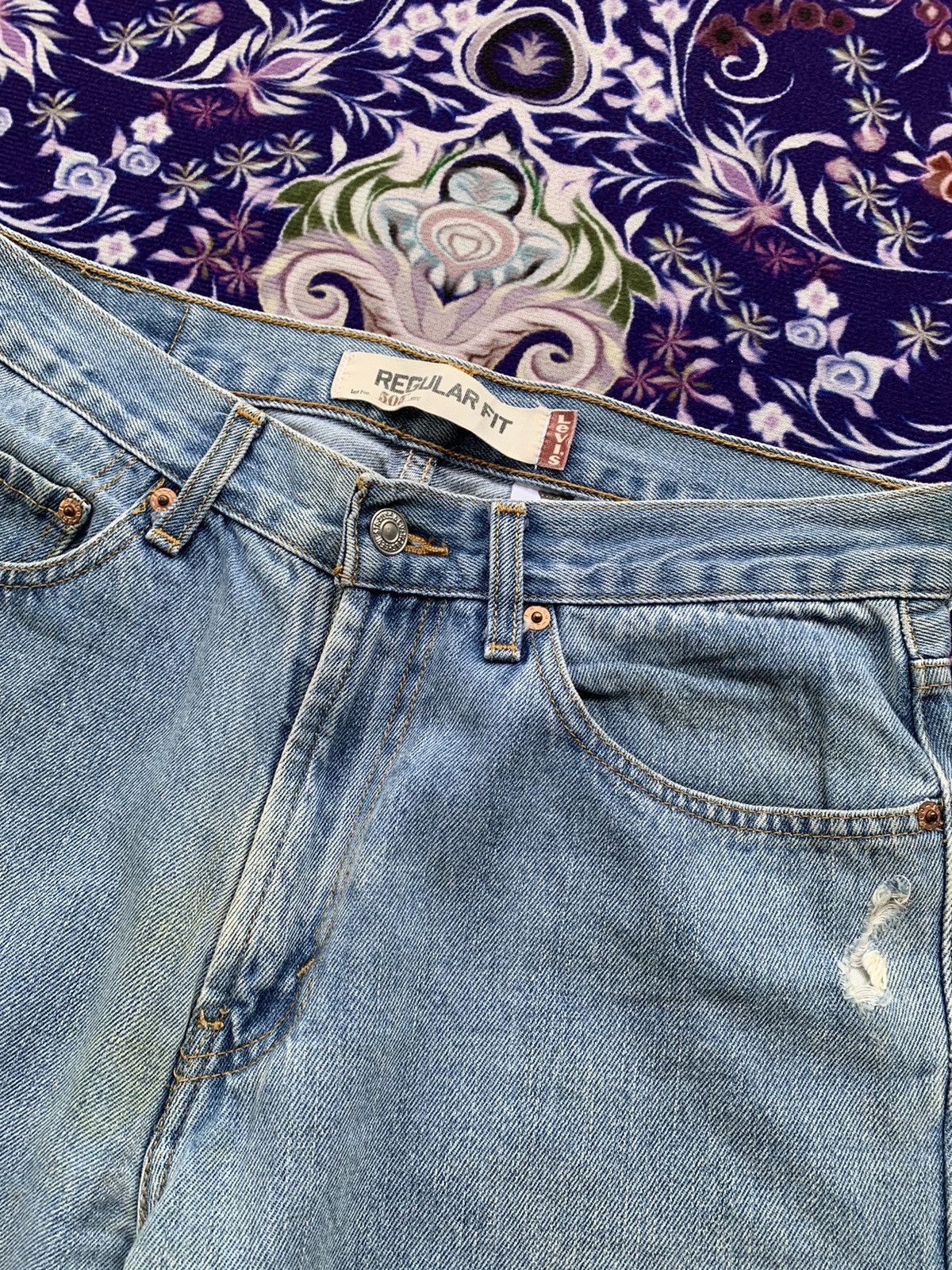 Levi's Light Vintage Levis 505 Distressed Size US 33 - 4 Thumbnail