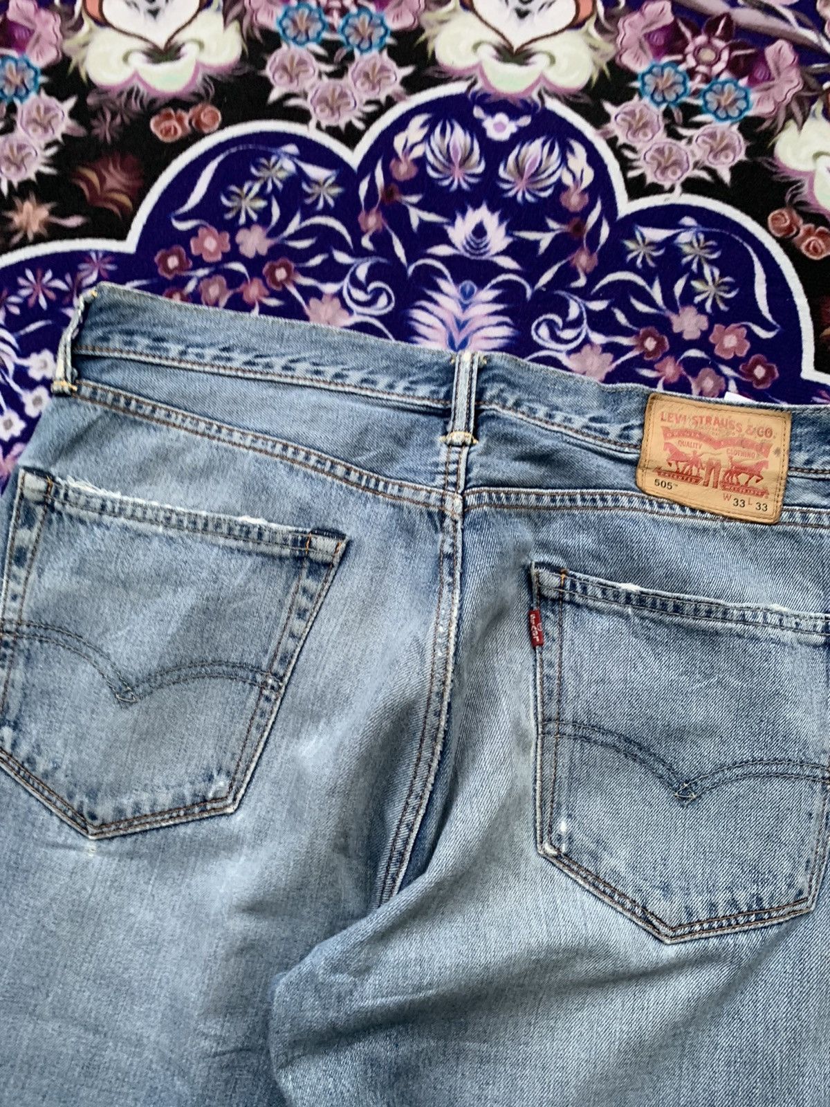 Levi's Levis 505 Distressed Denim Size US 34 / EU 50 - 11 Thumbnail