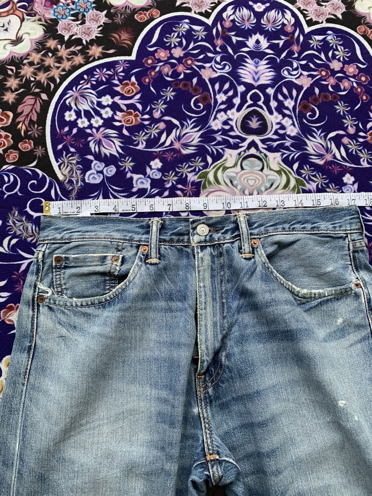 Levi's Levis 505 Distressed Denim Size US 34 / EU 50 - 2 Thumbnail
