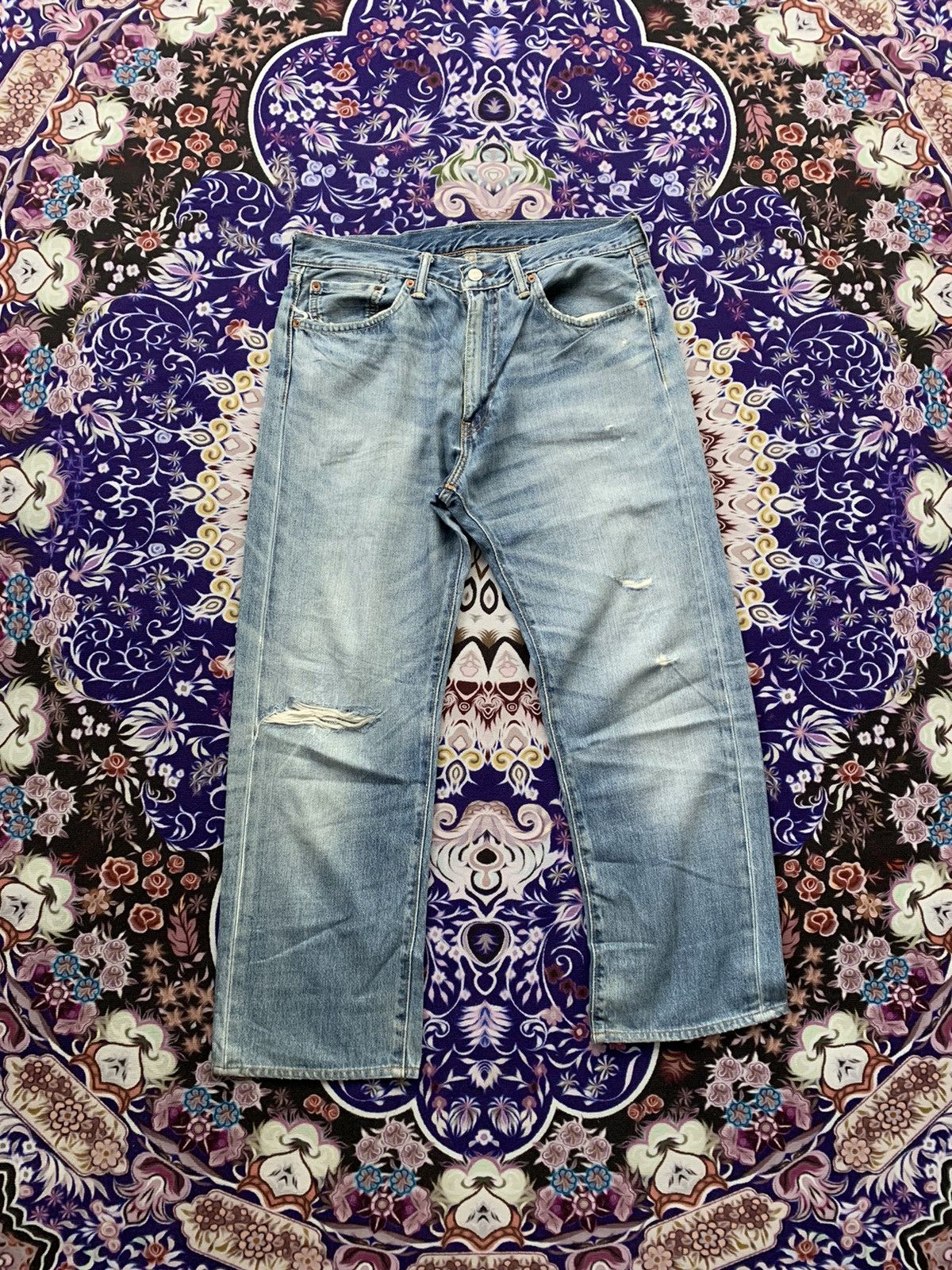 Levi's Levis 505 Distressed Denim Size US 34 / EU 50 - 1 Thumbnail