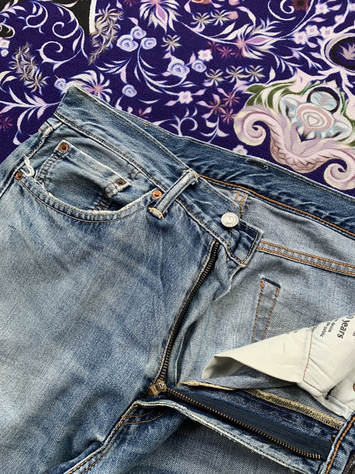 Levi's Levis 505 Distressed Denim Size US 34 / EU 50 - 5 Thumbnail