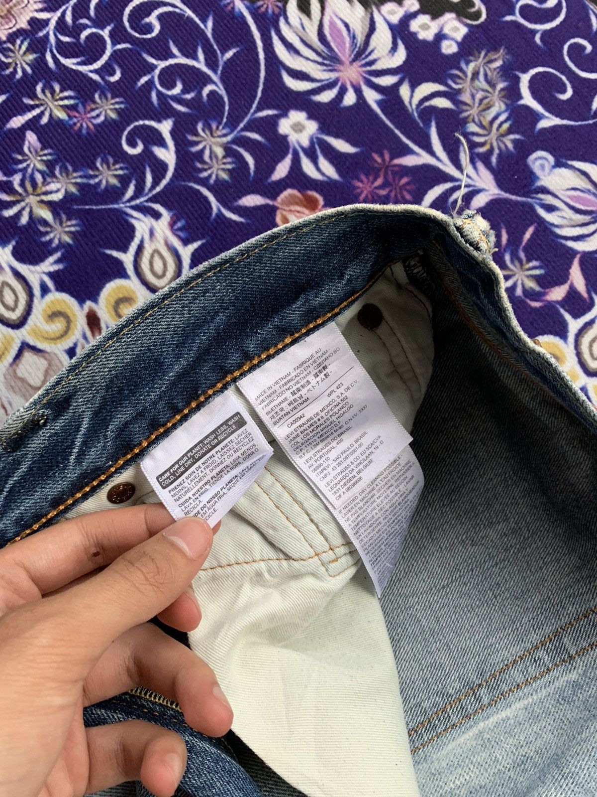 Levi's Levis 505 Distressed Denim Size US 34 / EU 50 - 6 Thumbnail