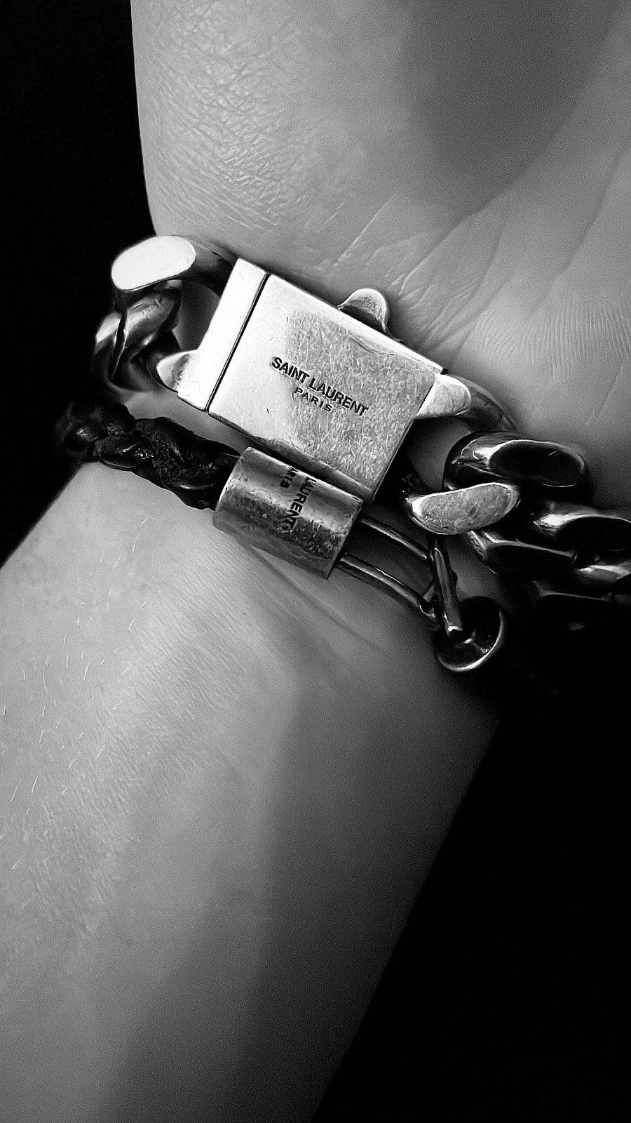 Saint Laurent Paris SAINT LAURENT PARIS SS15 LEATHER BRACELET Size ONE SIZE - 4 Thumbnail