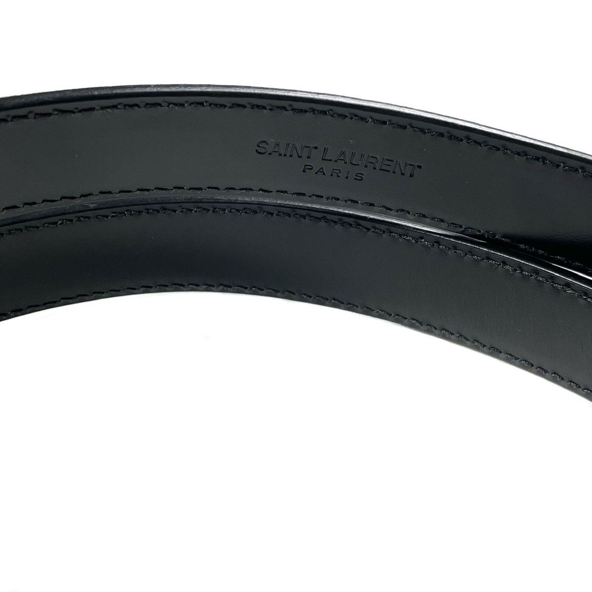 Saint Laurent Paris SAINT LAURENT PARIS SS13 BLACK 3 PASSANT BELT Size 32 - 4 Thumbnail