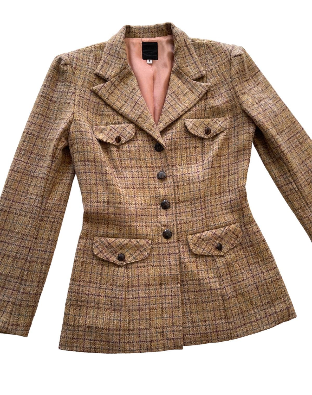 Anna Sui × Designer Anna Sui Tartan Coat Jacket Size XS / US 0-2 / IT 36-38 - 5 Thumbnail