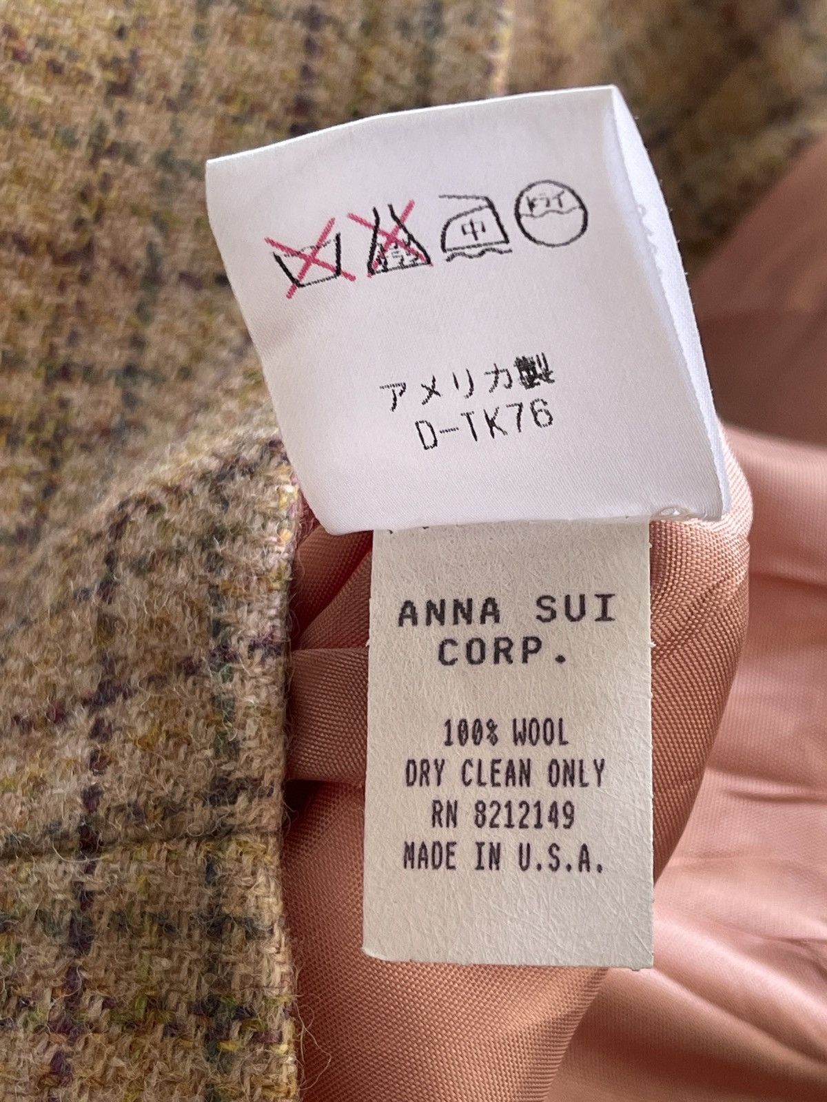 Anna Sui × Designer Anna Sui Tartan Coat Jacket Size XS / US 0-2 / IT 36-38 - 9 Thumbnail