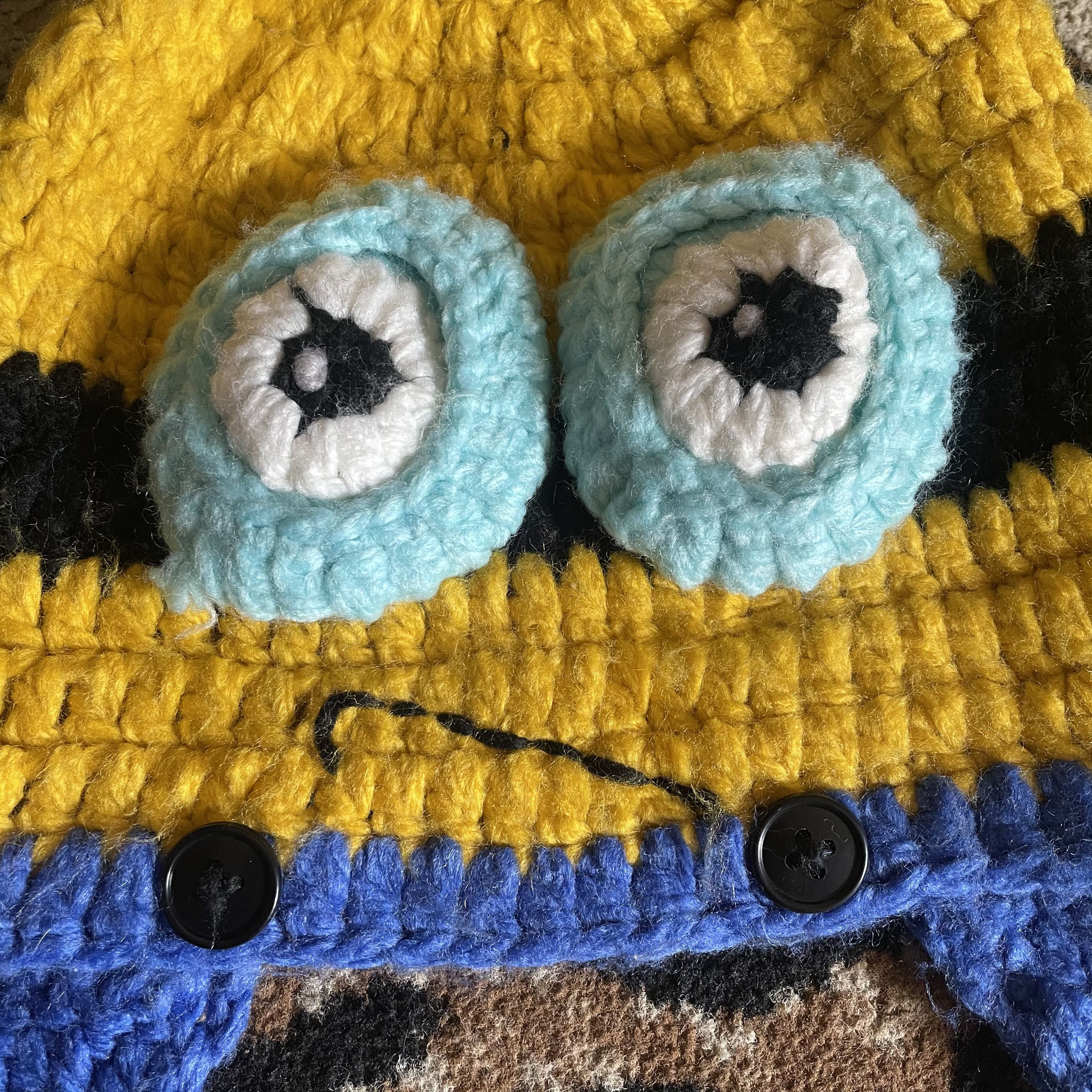 Cartoon Network Eyes minion cartoon movie beanie hat Size ONE SIZE - 2 Thumbnail