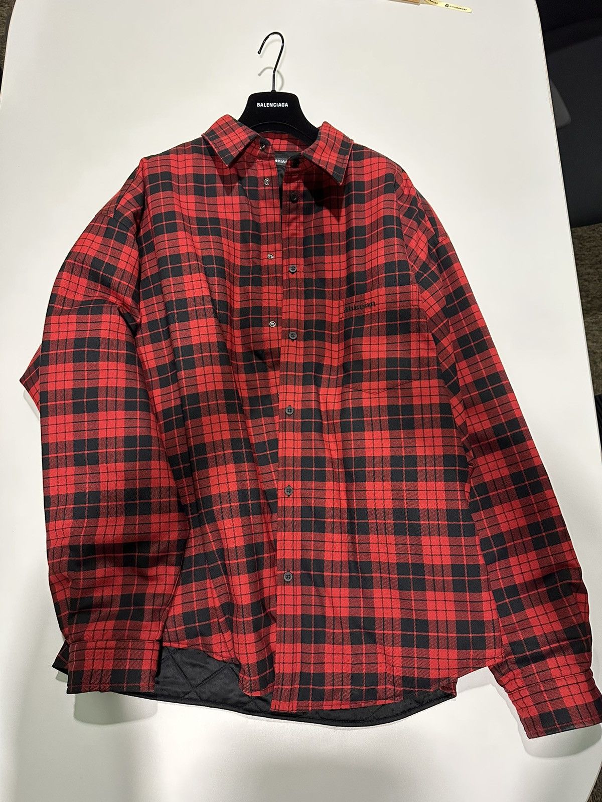 Balenciaga Balenciaga FW2020 Quilted Flannel/Shirt Size US L / EU 52-54 / 3 - 3 Thumbnail