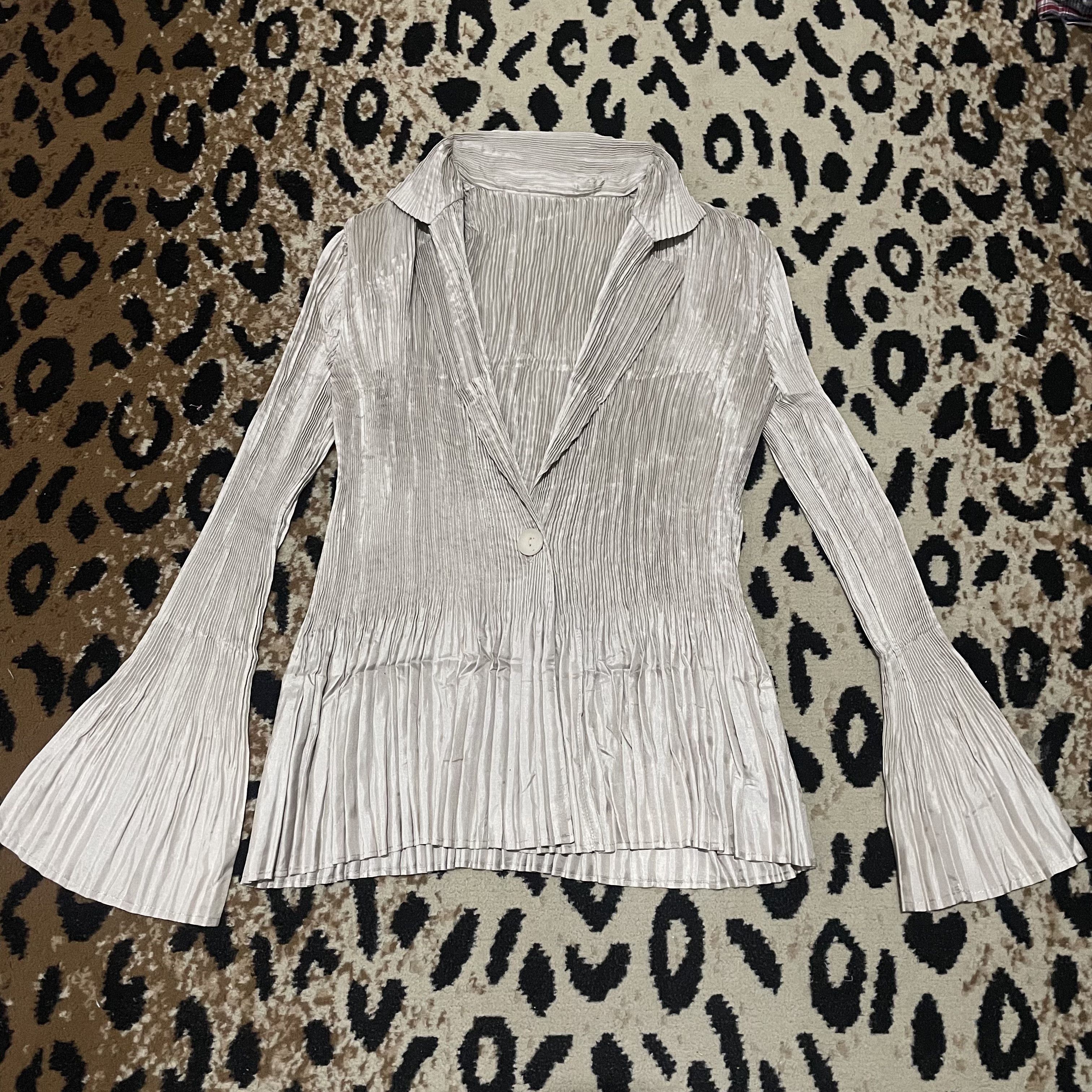 Designer Specchio pleats Shirts Size US XXS / EU 40 - 1 Thumbnail