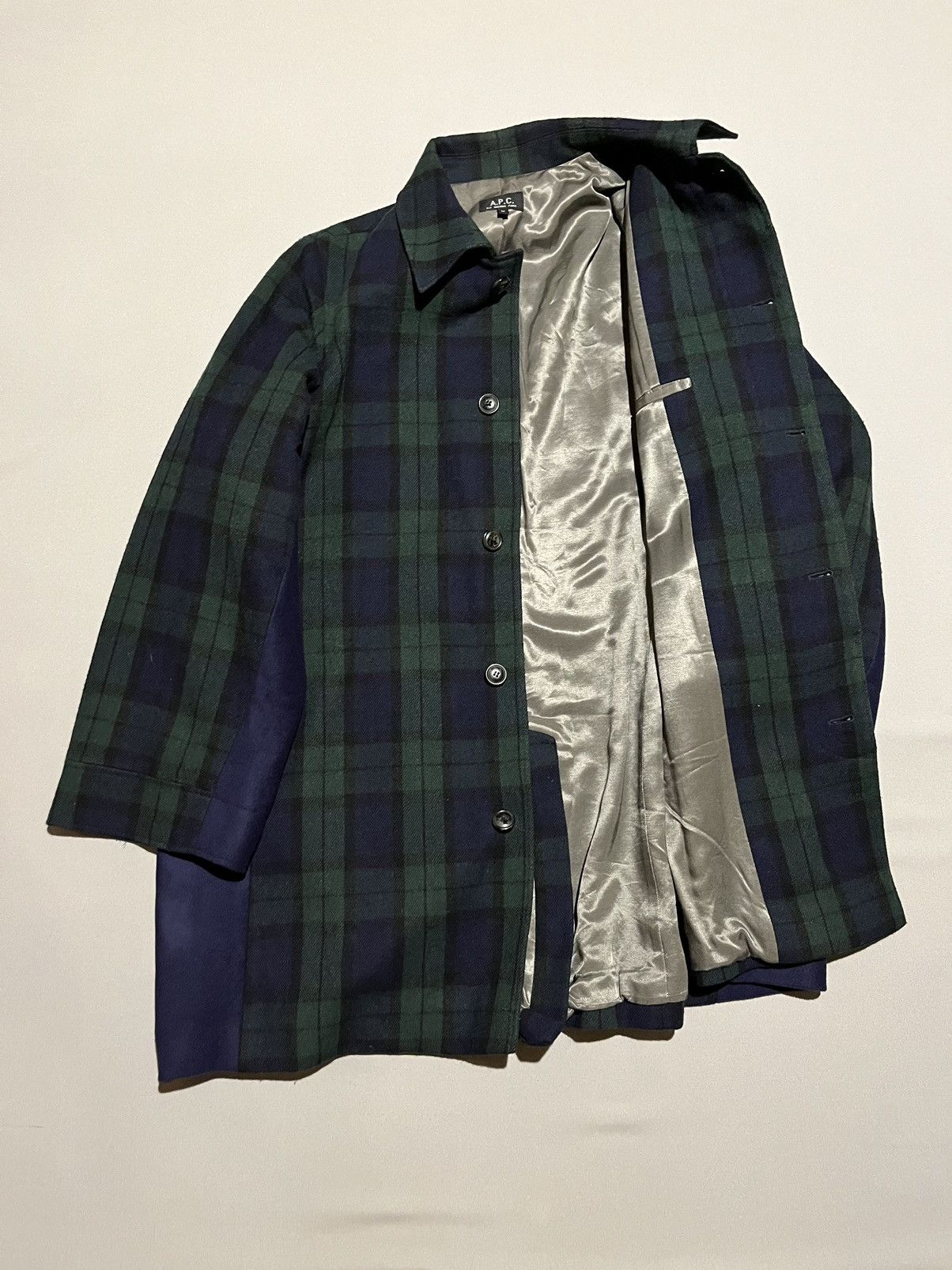 A.P.C. A.P.C. Black Watch Tartan Wool Oversized Coat Size US L / EU 52-54 / 3 - 12 Thumbnail