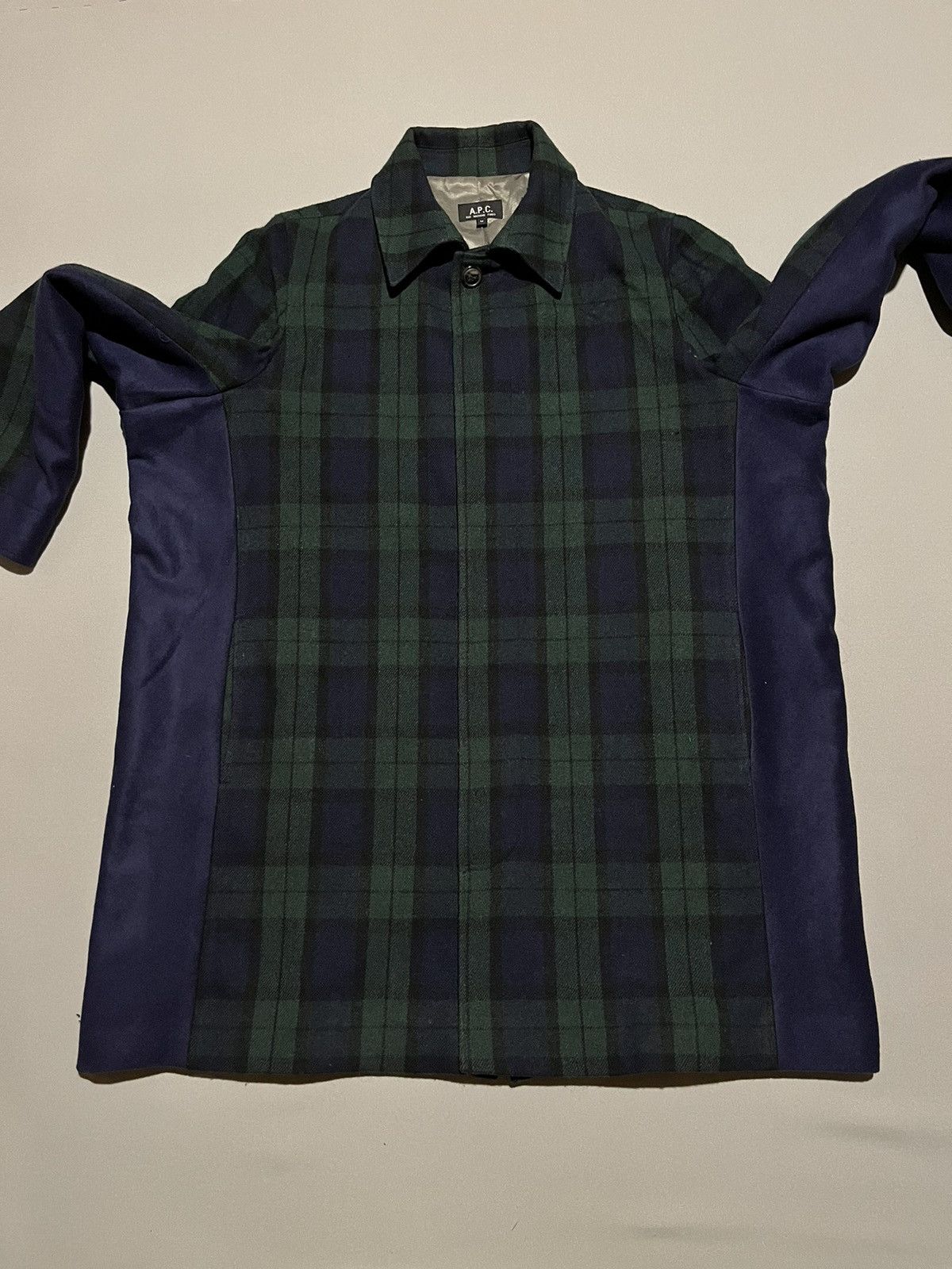 A.P.C. A.P.C. Black Watch Tartan Wool Oversized Coat Size US L / EU 52-54 / 3 - 15 Thumbnail