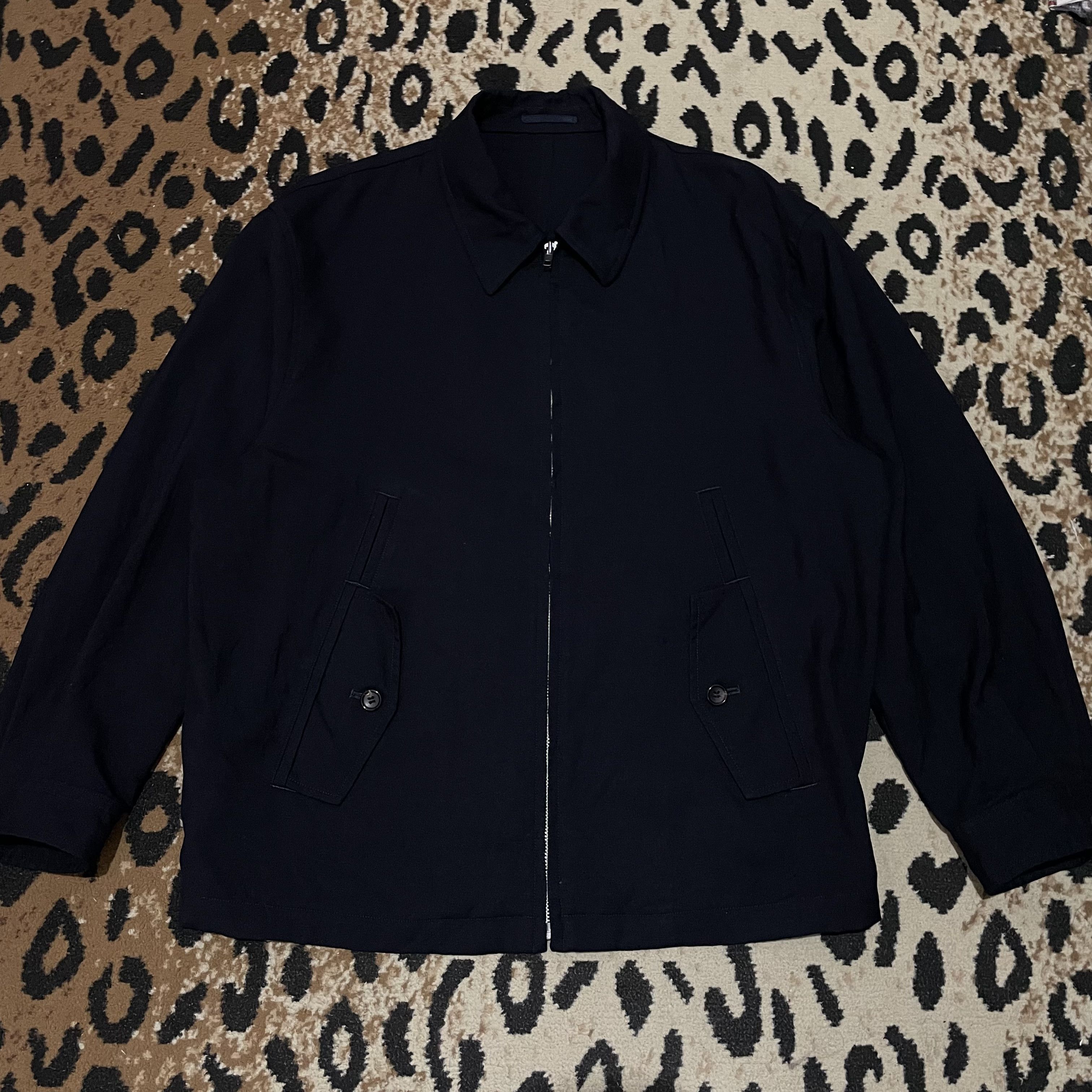 COMME des GARCONS HOMME PLUS Size M Black Linen / Polyester Peak Lapel Double Breasted Jacket