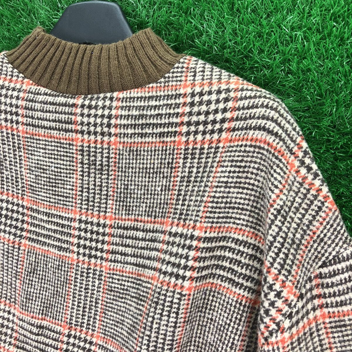 Vintage Vintage 80's Wool Knit Checker Houndstooth Sweater Size US M / EU 48-50 / 2 - 5 Thumbnail