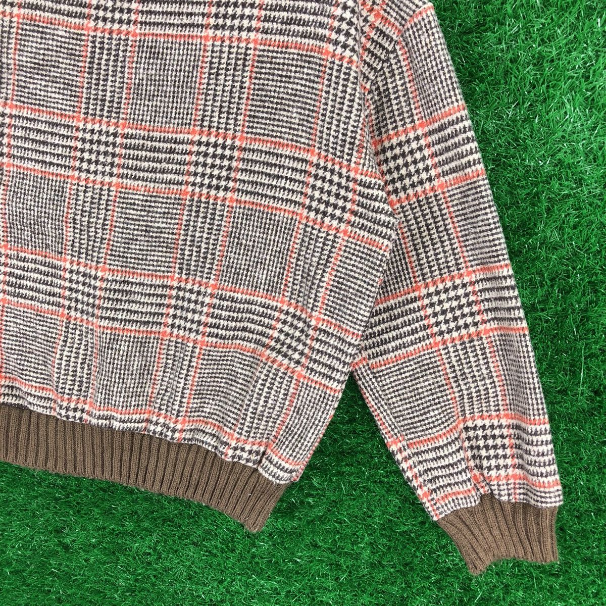 Vintage Vintage 80's Wool Knit Checker Houndstooth Sweater Size US M / EU 48-50 / 2 - 3 Thumbnail