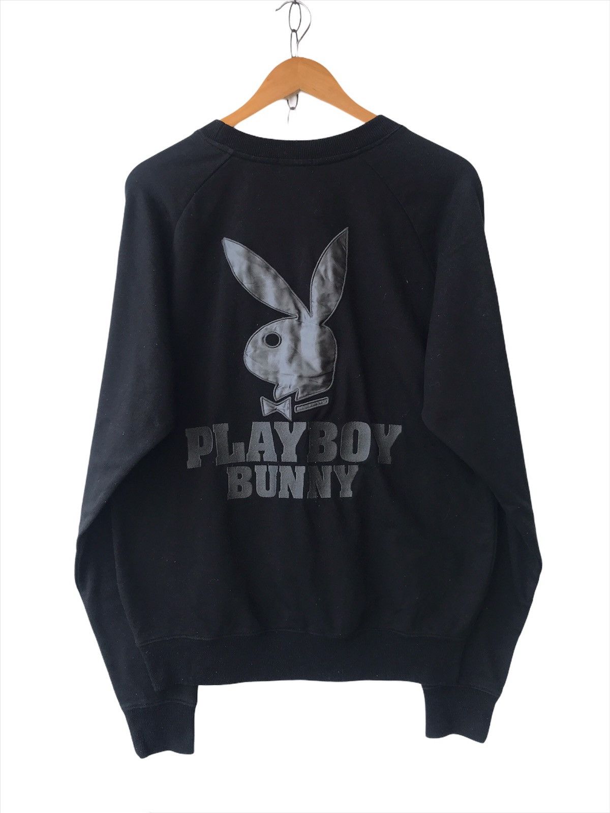 Playboy PLAYBOY Black Spellout Big Logo Crewneck Sweatshirt Jumper Size US L / EU 52-54 / 3 - 2 Thumbnail