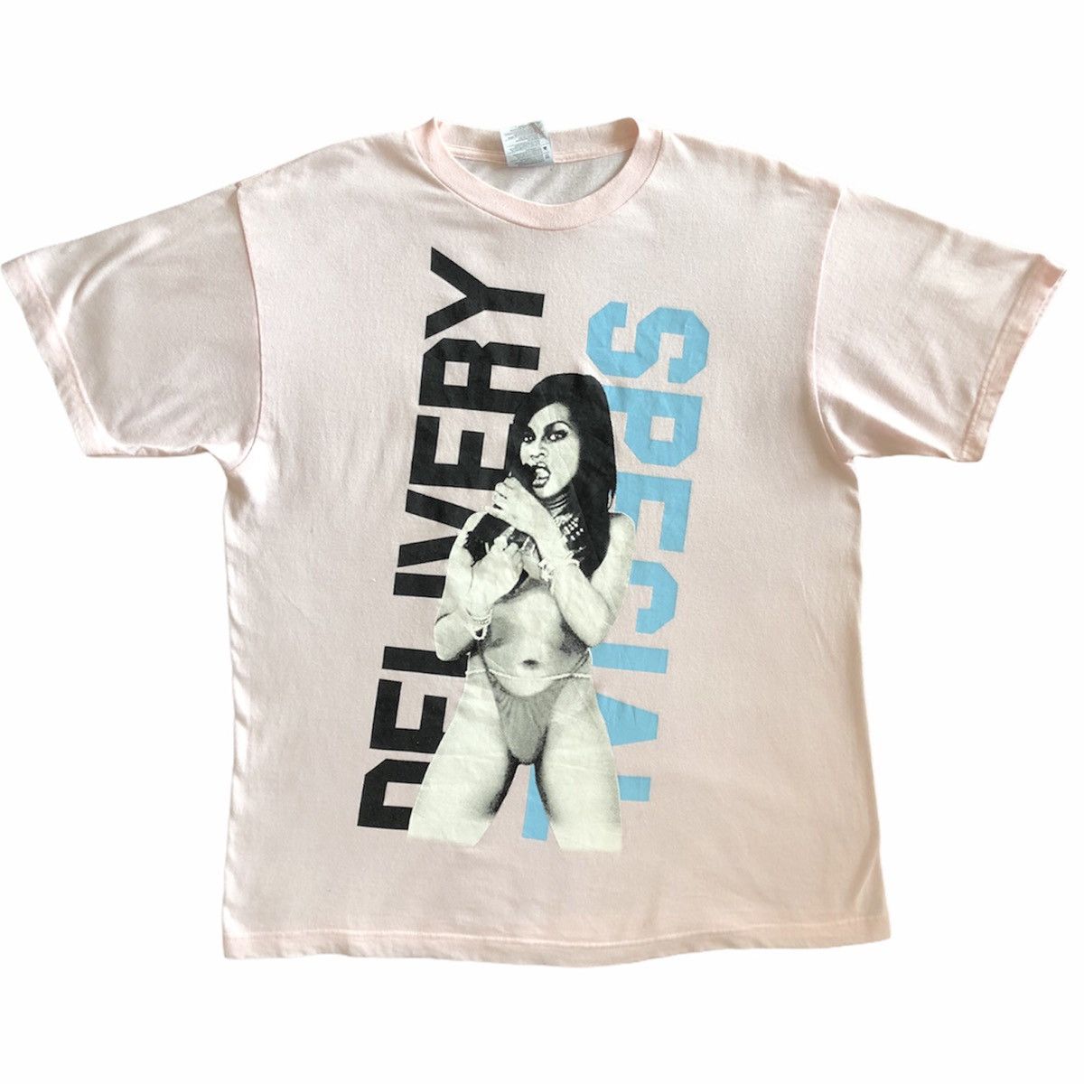 image of Avant Garde x Free Style Vintage Y2K Sexy Girl Printed Tee in Soft Pink, Men's (Size XL)
