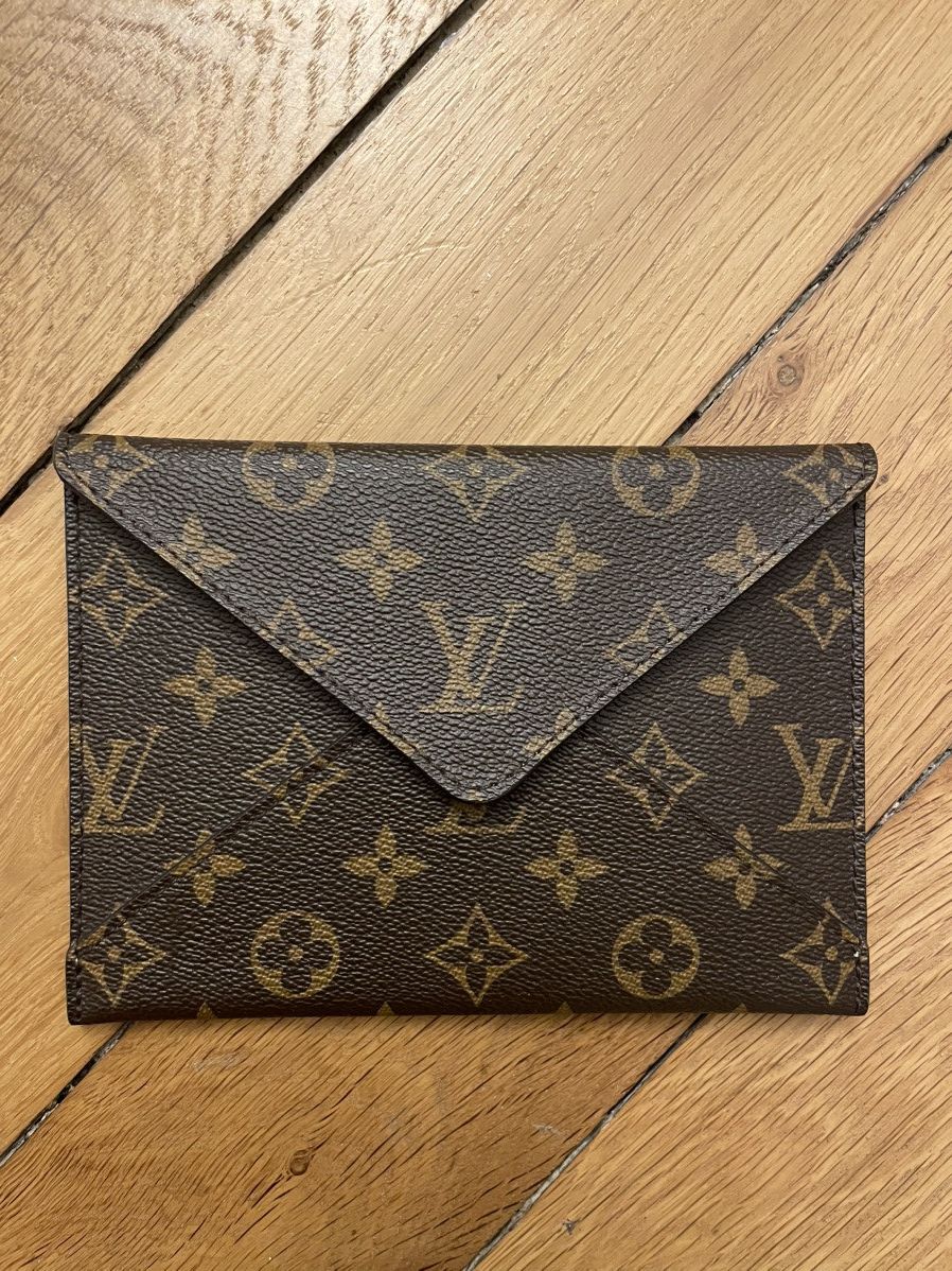 image of Louis Vuitton Lv Ghesquière Show Invite Envelope Monogram Pouch in Brown, Men's