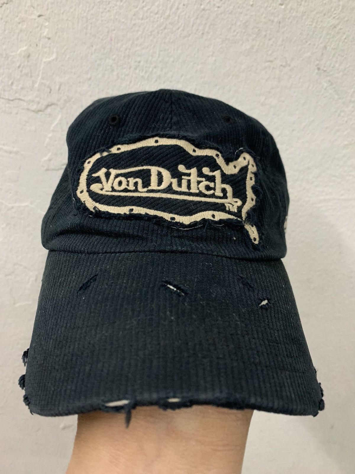 Von Dutch Von Dutch Distressed Leather Strap Hat Size ONE SIZE - 1 Thumbnail