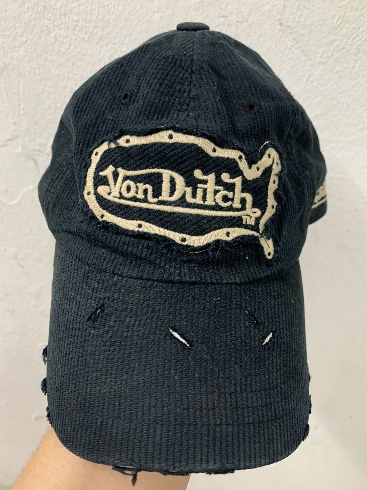 Von Dutch Von Dutch Distressed Leather Strap Hat Size ONE SIZE - 3 Thumbnail