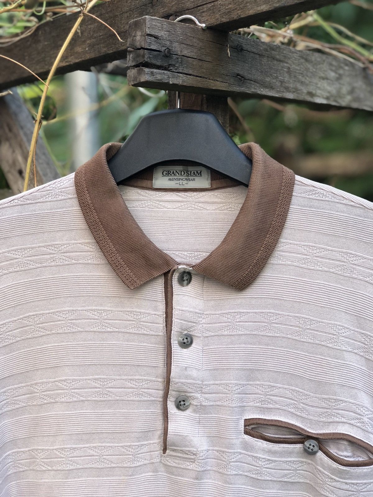 Grand Slam Vintage 90's Polo Shirt Striped Pullover by Grand Slam Size US L / EU 52-54 / 3 - 9 Thumbnail