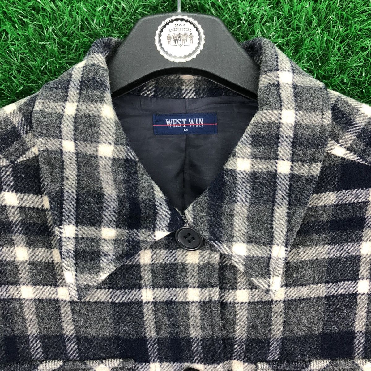Vintage Vintage 90's Wool Jacket Tartan Check by West Win Size US M / EU 48-50 / 2 - 7 Thumbnail