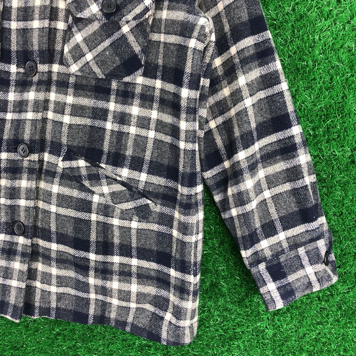 Vintage Vintage 90's Wool Jacket Tartan Check by West Win Size US M / EU 48-50 / 2 - 3 Thumbnail