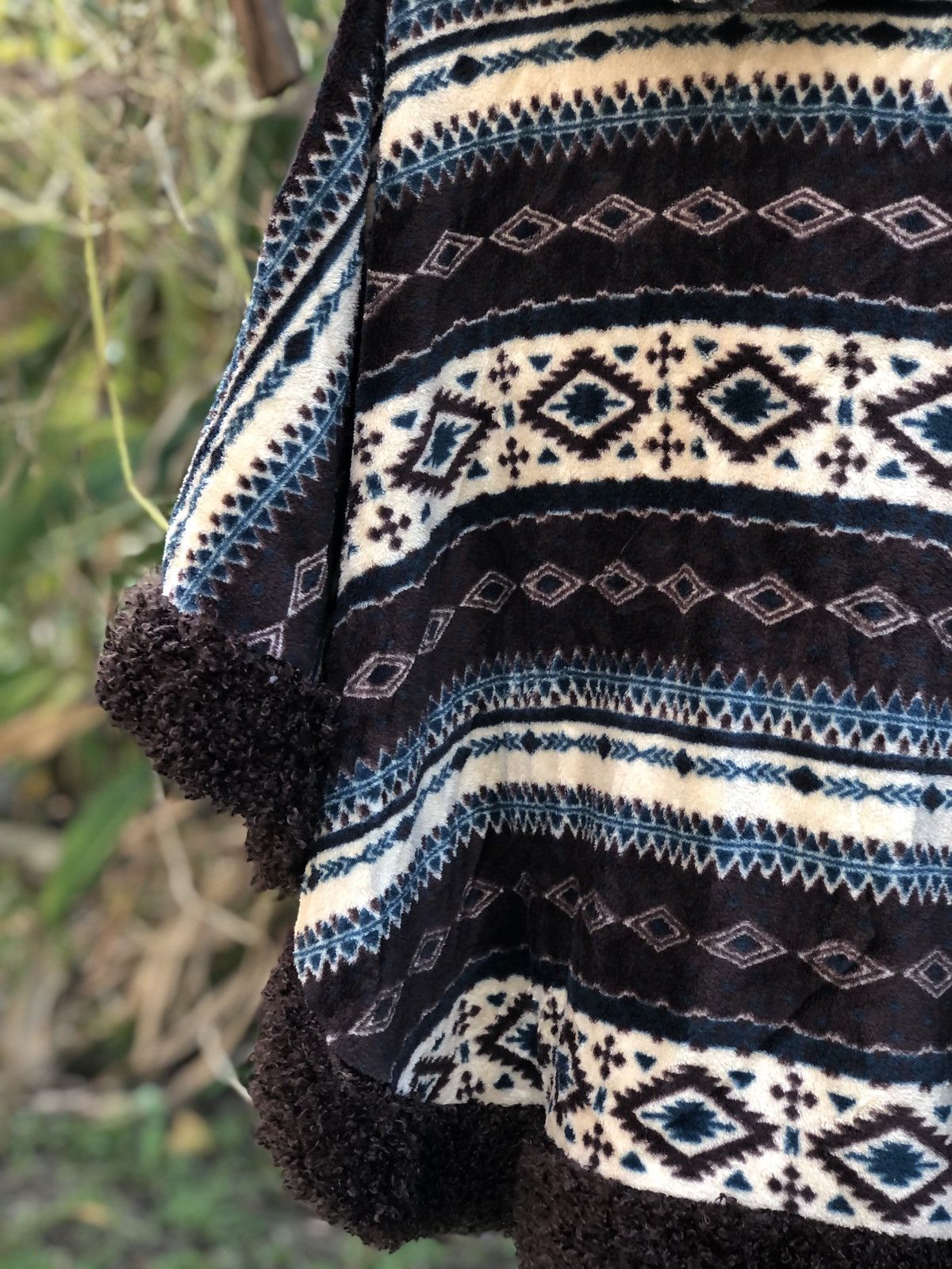 Japanese Brand Vintage Pancho Navajo Fleece Hoodie By Sospita Size US L / EU 52-54 / 3 - 6 Thumbnail
