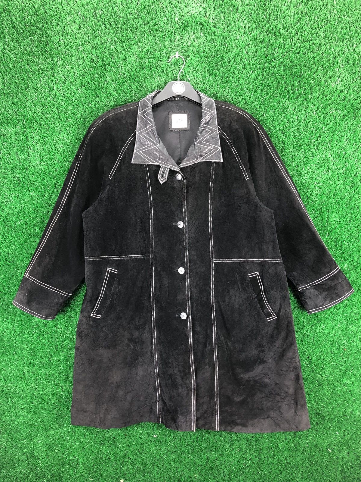 Vintage 80's Women Moleskin Coat Jacket by Cerano