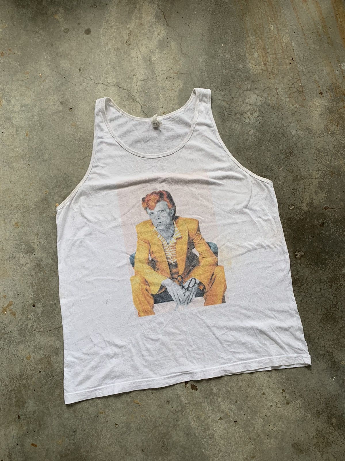 Band Tees Thrashed Faded David Bowie Tank Top Tshirt Size US L / EU 52-54 / 3 - 1 Thumbnail