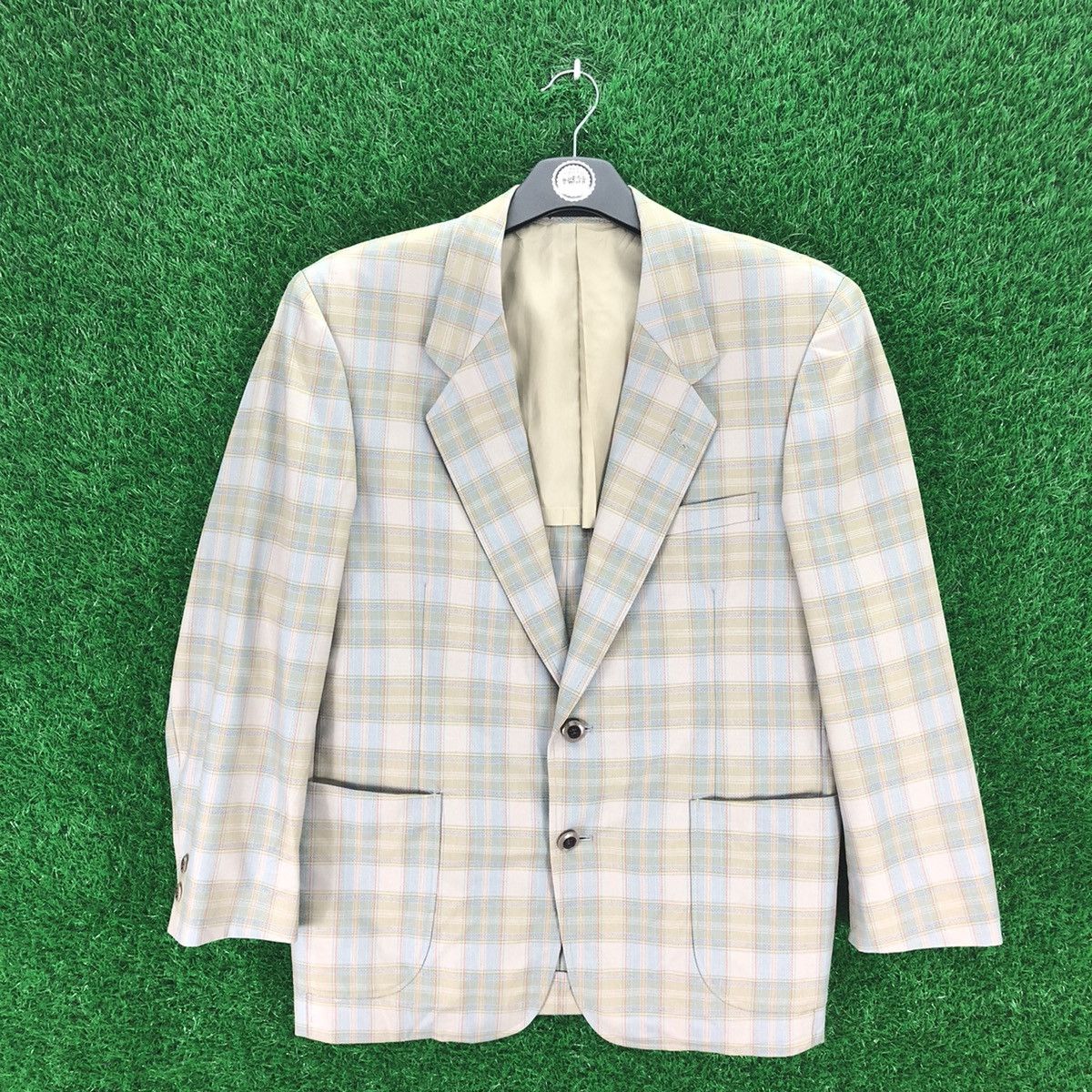 image of Vintage 80's Blazer Checkered By William Brown, Men's (Size Medium)