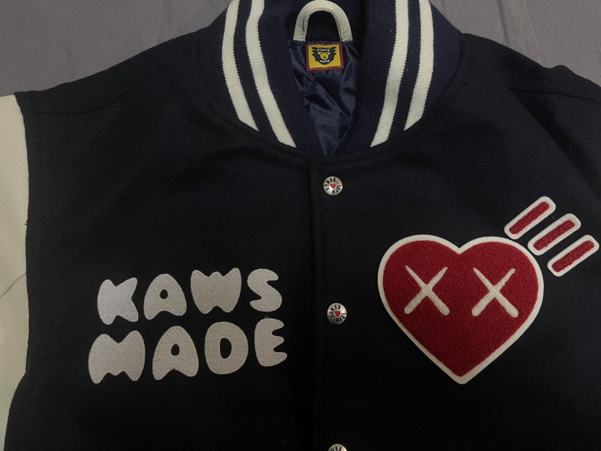 Human Made × Kaws Human made kaws varsity Jacket navy Size US L / EU 52-54 / 3 - 3 Thumbnail