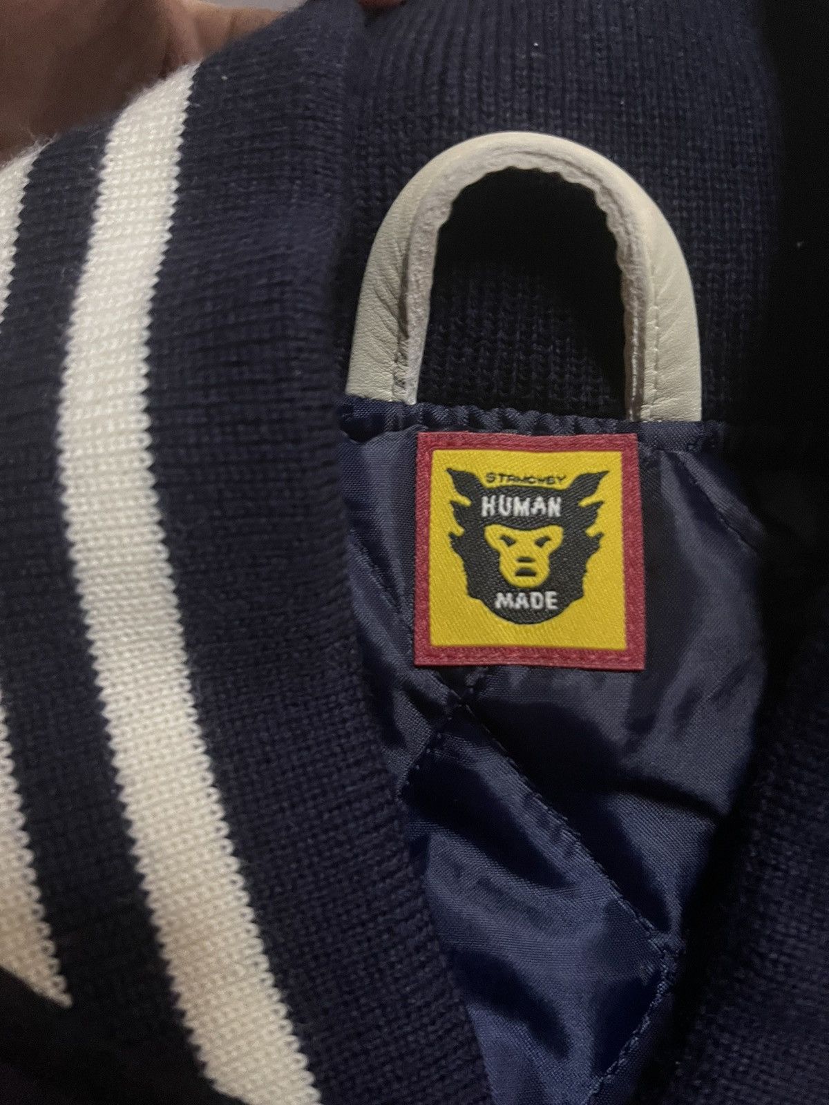 Human Made × Kaws Human made kaws varsity Jacket navy Size US L / EU 52-54 / 3 - 4 Thumbnail