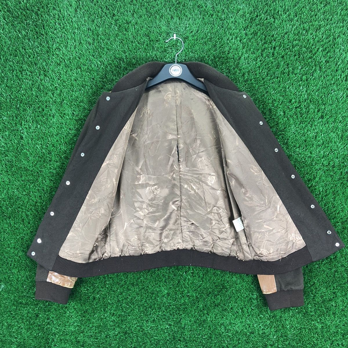 Japanese Brand Vintage 90's Wool Bomber Jacket Snap Button Up Size XS / US 0-2 / IT 36-38 - 7 Thumbnail