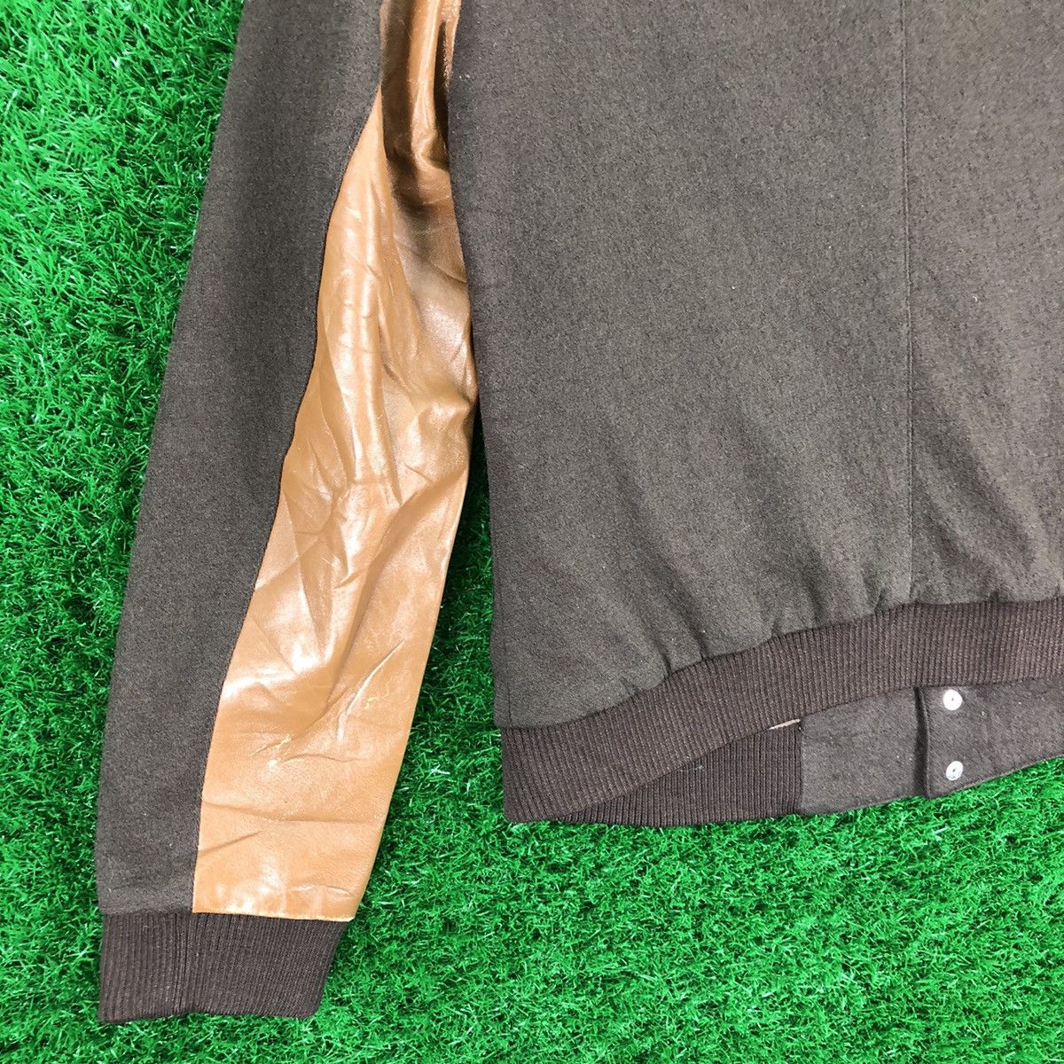 Japanese Brand Vintage 90's Wool Bomber Jacket Snap Button Up Size XS / US 0-2 / IT 36-38 - 6 Thumbnail
