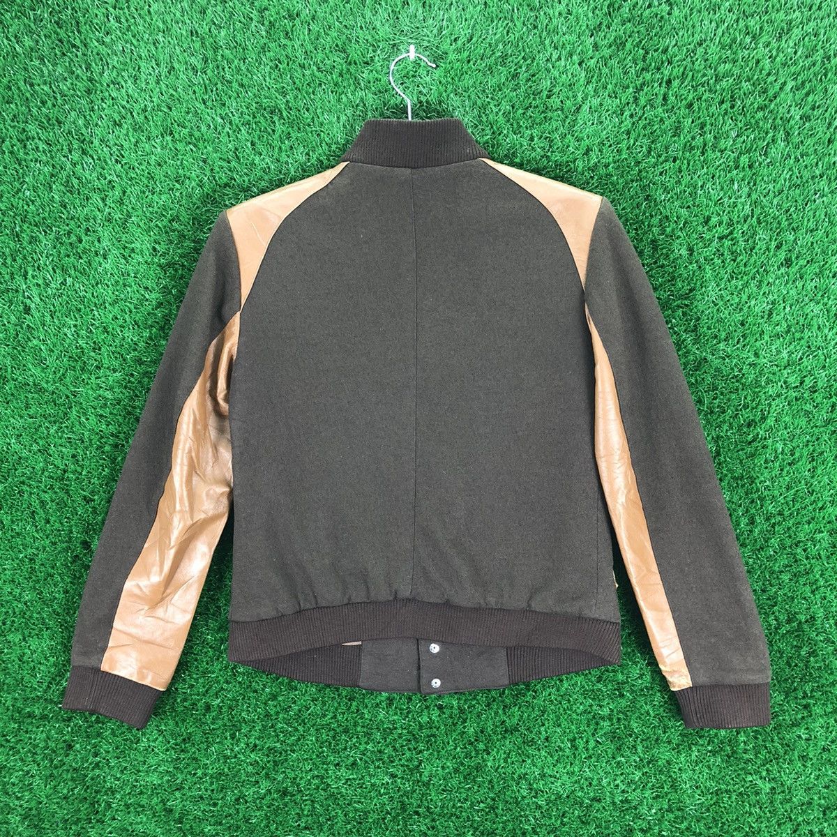 Japanese Brand Vintage 90's Wool Bomber Jacket Snap Button Up Size XS / US 0-2 / IT 36-38 - 4 Thumbnail