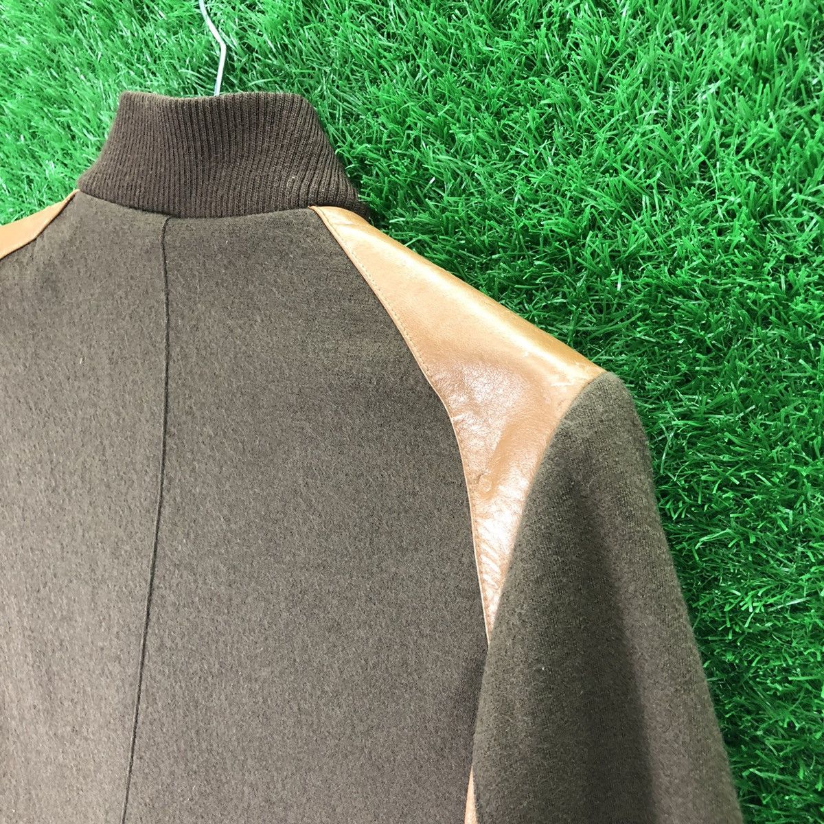 Japanese Brand Vintage 90's Wool Bomber Jacket Snap Button Up Size XS / US 0-2 / IT 36-38 - 5 Thumbnail
