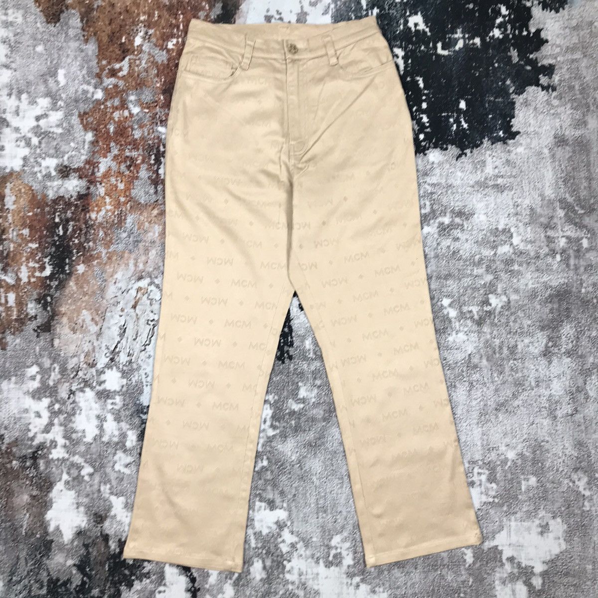 MCM × Vintage Vintage MCM Legeré Trouser High waist Monogram Design Pant Size 26" / US 2 / IT 38 - 1 Thumbnail