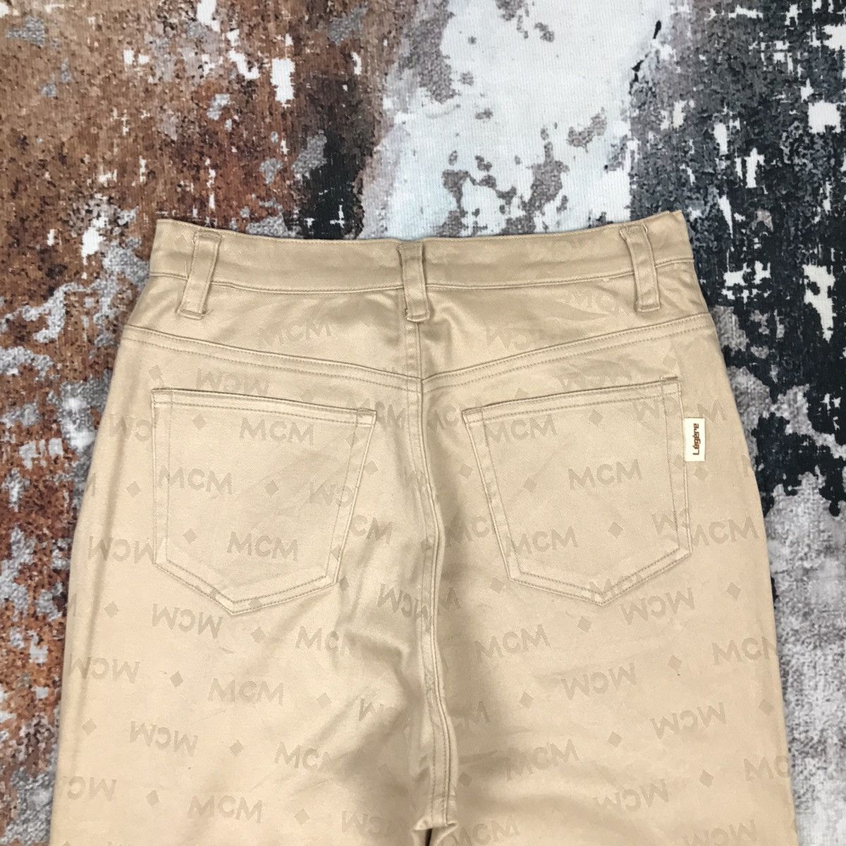 MCM × Vintage Vintage MCM Legeré Trouser High waist Monogram Design Pant Size 26" / US 2 / IT 38 - 7 Thumbnail
