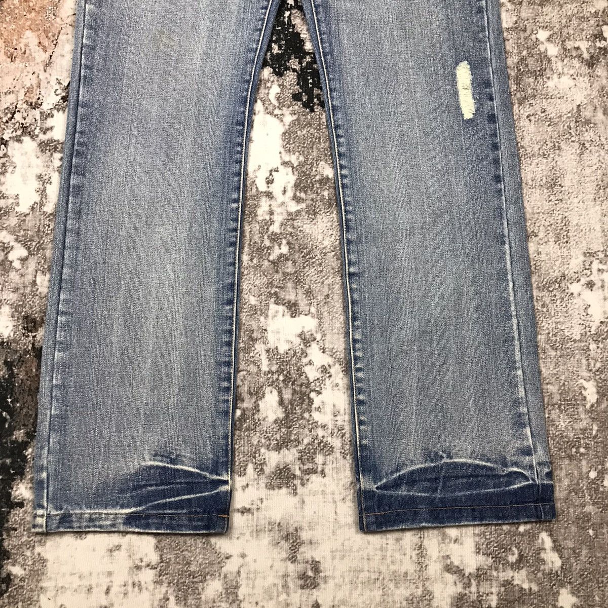 Japanese Brand × Vintage Japanese Flying Angel Flare Light Wash Jeans Size 29" - 10 Thumbnail
