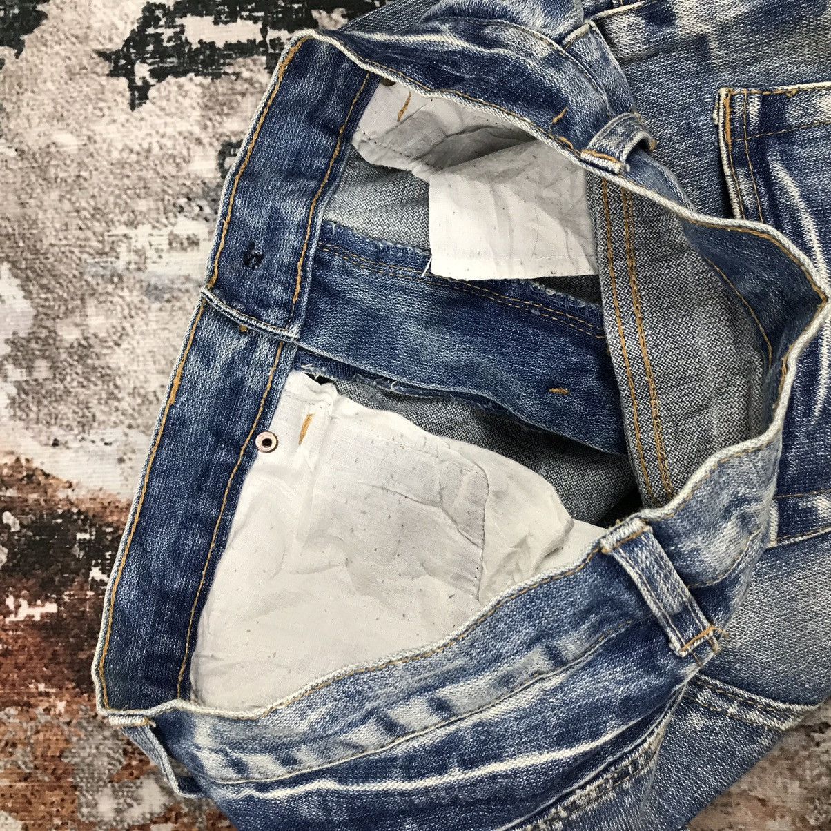 Japanese Brand × Vintage Japanese Flying Angel Flare Light Wash Jeans Size 29" - 11 Thumbnail