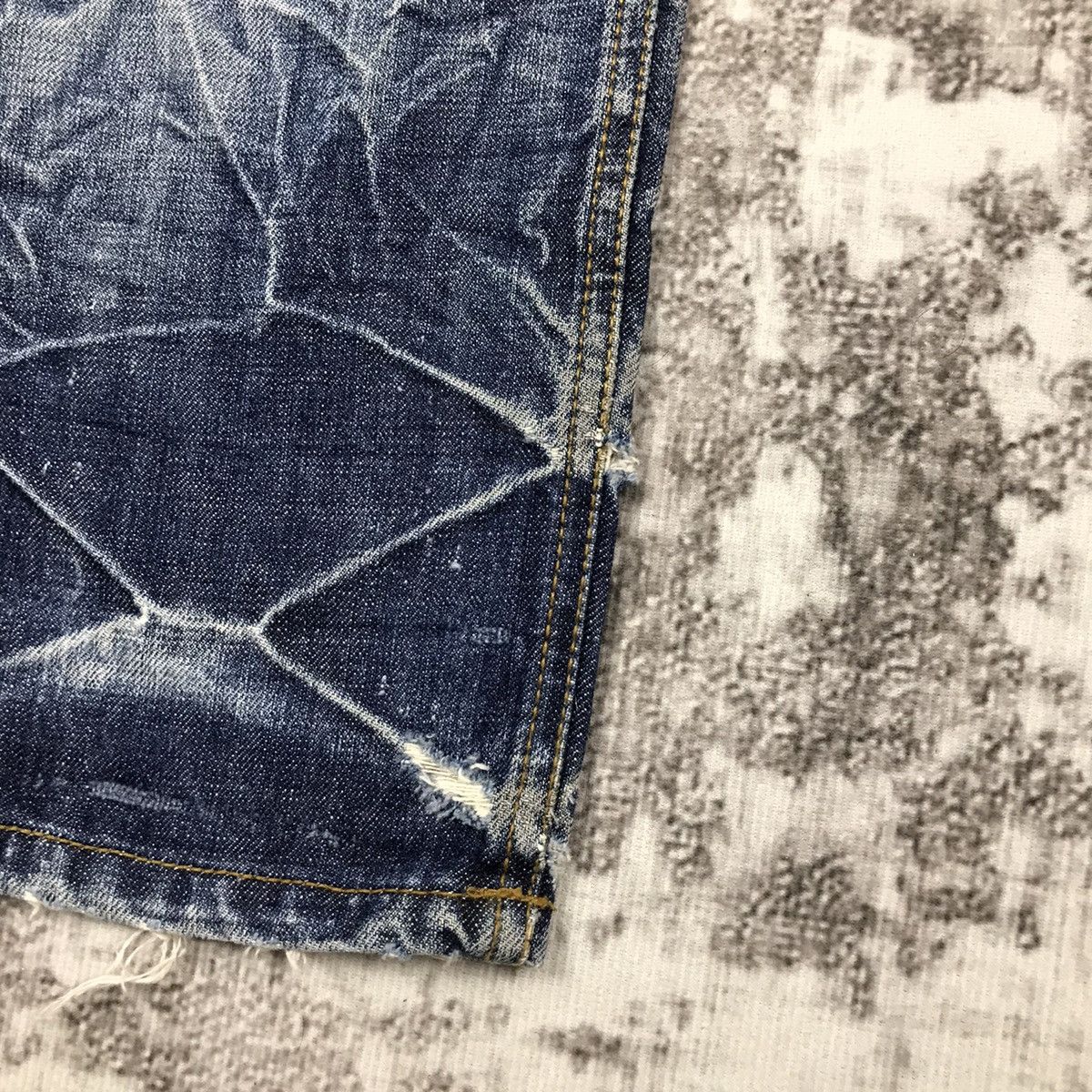 Japanese Brand × Vintage Japanese Bbaby&Bbaby Insane Distressed Design Slim Jeans Size 29" - 11 Thumbnail