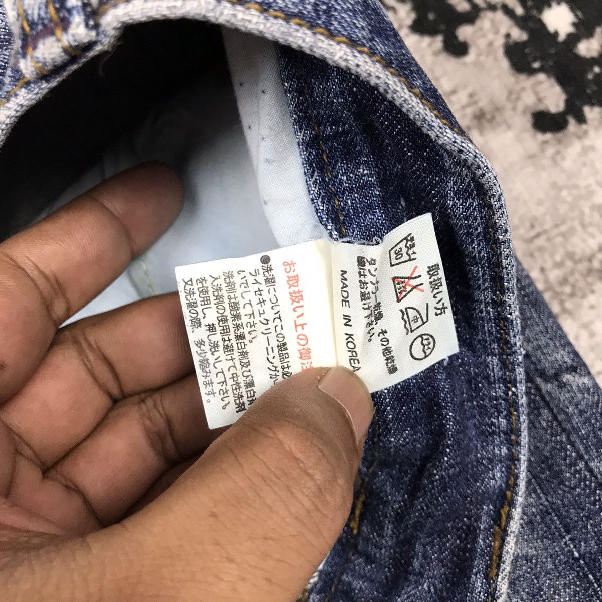 Japanese Brand × Vintage Japanese Bbaby&Bbaby Insane Distressed Design Slim Jeans Size 29" - 15 Thumbnail