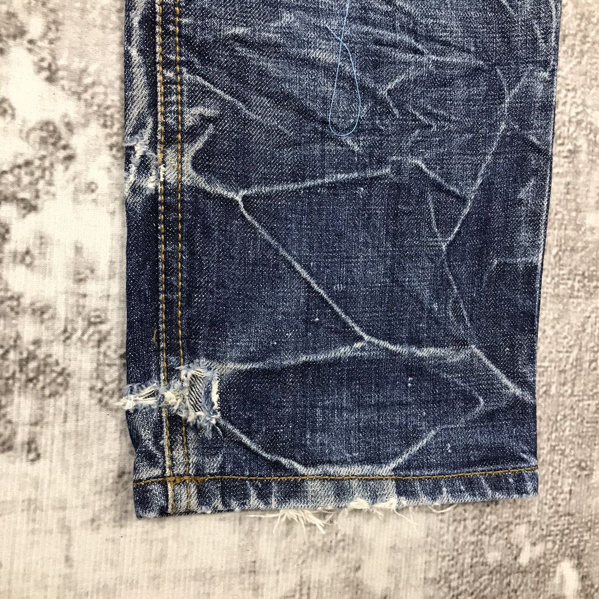 Japanese Brand × Vintage Japanese Bbaby&Bbaby Insane Distressed Design Slim Jeans Size 29" - 10 Thumbnail
