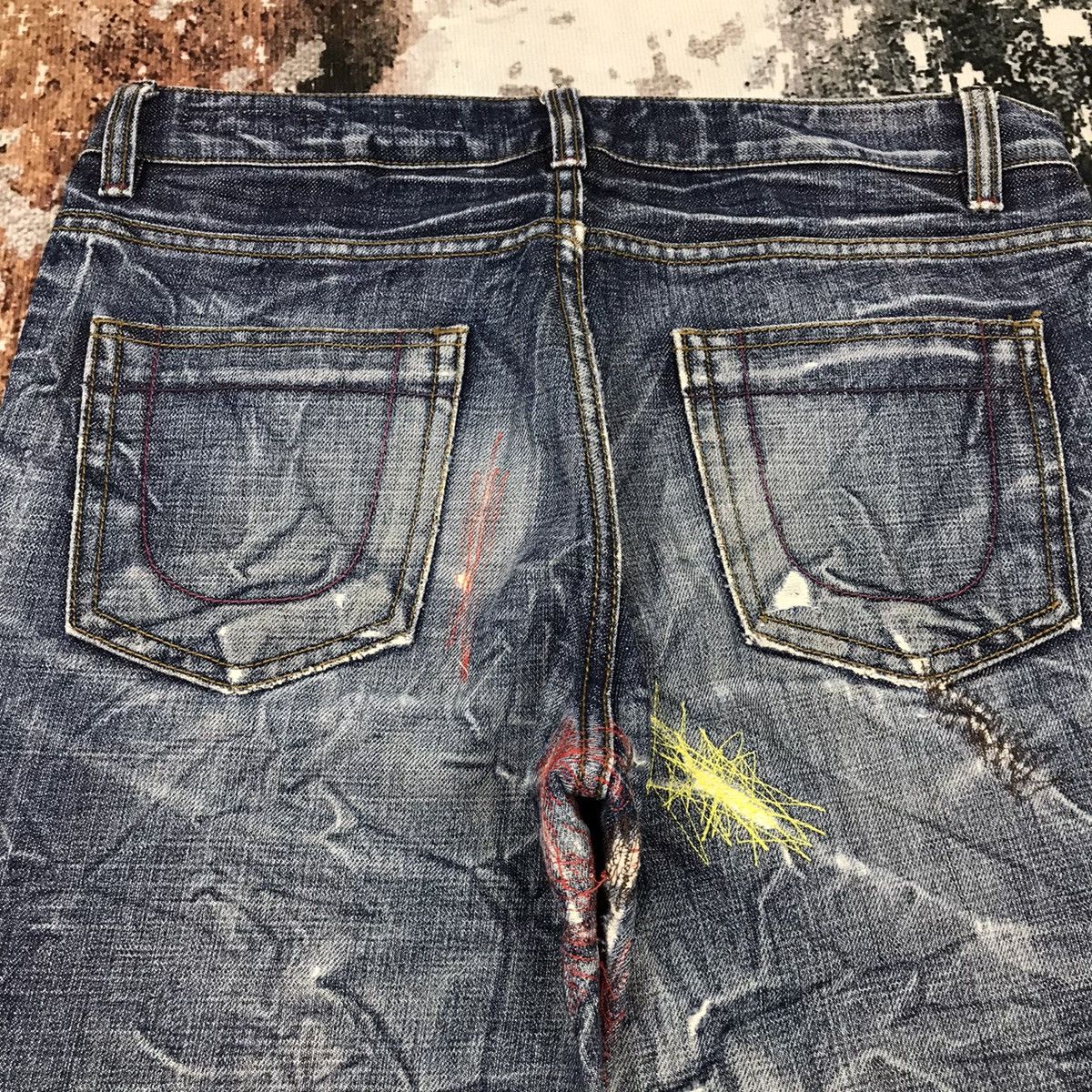 Japanese Brand × Vintage Japanese Bbaby&Bbaby Insane Distressed Design Slim Jeans Size 29" - 5 Thumbnail