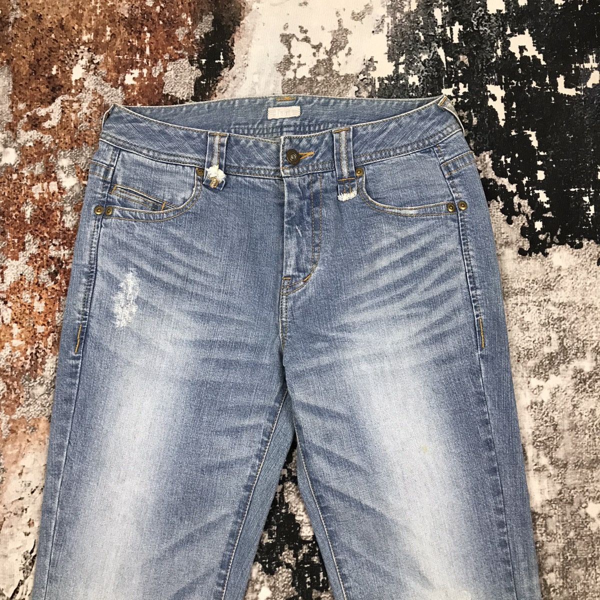 Designer × Japanese Brand × Vintage Vintage Japanese Hbis Flare Light Wash Jeans Size 28" / US 6 / IT 42 - 2 Thumbnail