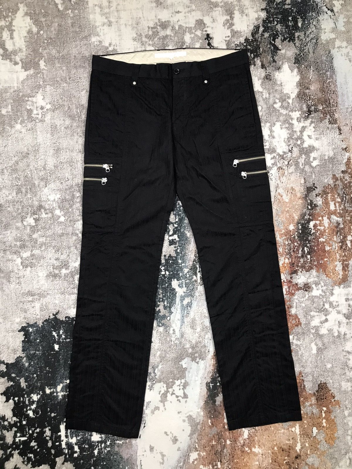 Designer × Japanese Brand × Vintage Vintage Japanese Buana Giornata Stripe Designs Cargo Pants Size US 33 - 1 Thumbnail