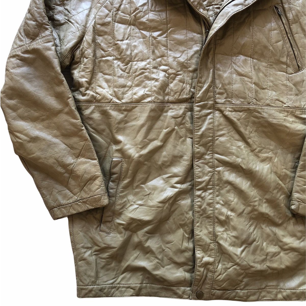 Japanese Brand Vintage 80's Leather Jacket Zipper by Dolphin Size US XL / EU 56 / 4 - 4 Thumbnail